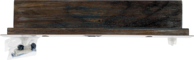 Alt view image 6 of 6 - Mainstays 10Inch Wooden Hookboard with Shelf, 4 Metal Hooks, and Mounting Hardware, Antique Grey