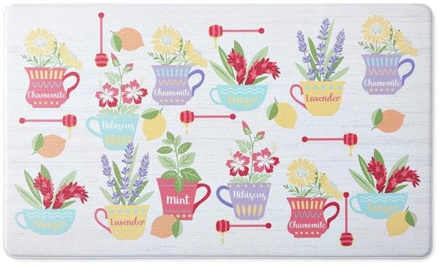 Main image of Mainstays Herbal Tea Multicolor Kitchen Mat, 18"W x 30"L, 1 Piece