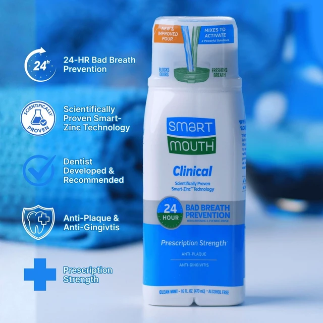 Alt view image 2 of 6 - SmartMouth Clinical Activated Breath Rinse, 16 fl oz, Mint, Adult