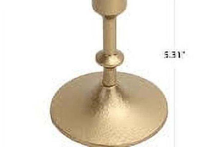Alt view image 4 of 6 - Better Homes & Gardens Gold Cast Iron Taper Candle Holder, 5.3in, Medium