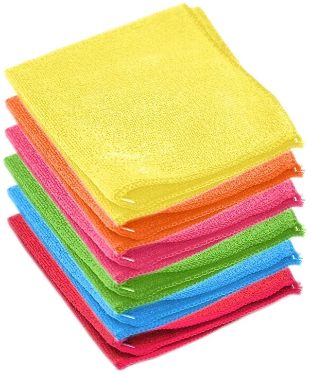 Alt view image 4 of 4 - Etienne Alair Super Soft Microfiber Cleaning Cloths 12x12Inches, Set of 12, Green