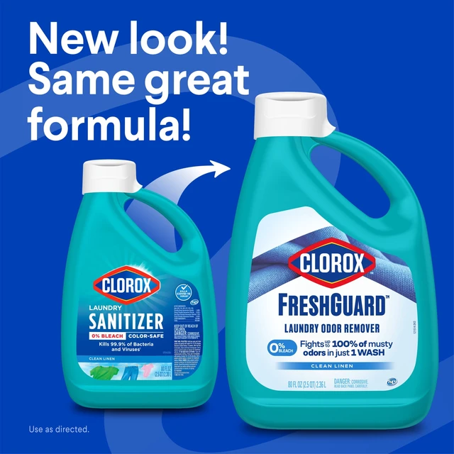 Alt view image 4 of 5 - Clorox Fresh Guard Laundry Odor Remover, 0% Bleach, Color Safe, Clean Linen Scent, 80 fl oz