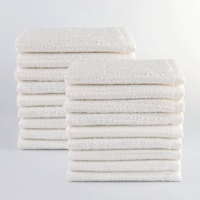 Alt view image 2 of 3 - Mainstays 18-Piece Kitchen Bar Mop Dishcloth Set, White