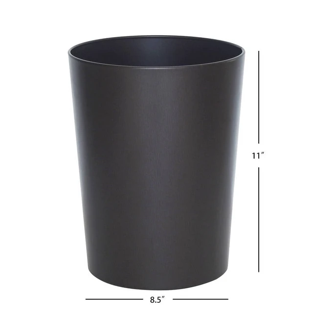Alt view image 3 of 5 - Mainstays Bronze Metal Bathroom Wastebasket, 2.2Gal
