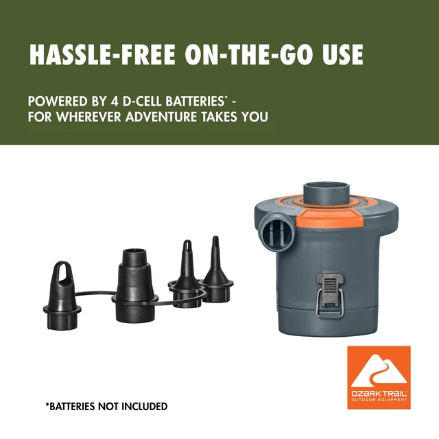 Alt view image 4 of 6 - Ozark Trail D Cell Battery-Powered Electric Air Pump