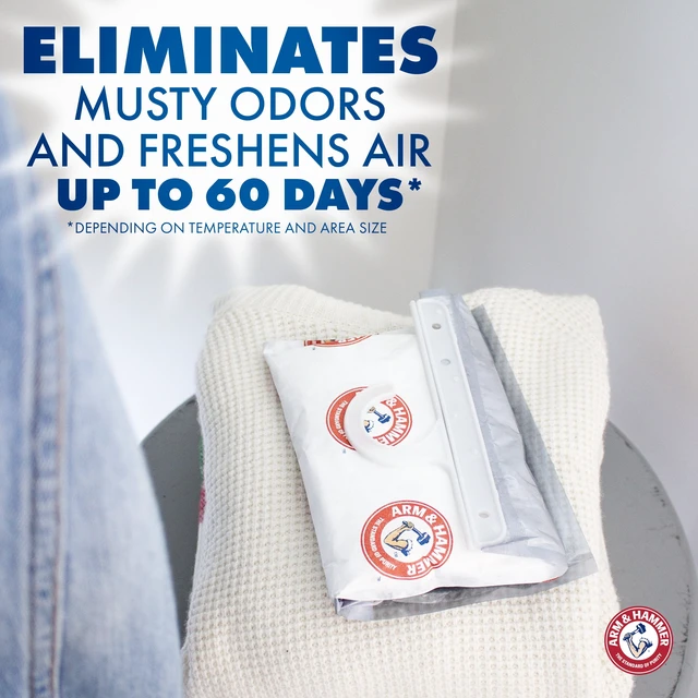 Alt view image 5 of 5 - Arm & Hammer Moisture Absorber Hanging Bag 16 oz 2-Pack Clean Burst