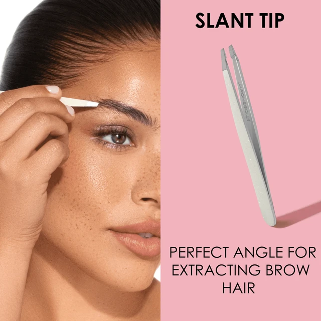 Alt view image 6 of 6 - Japonesque Slanted & Pointed Tip Tweezers, Stainless Steel, Natural Shimmer