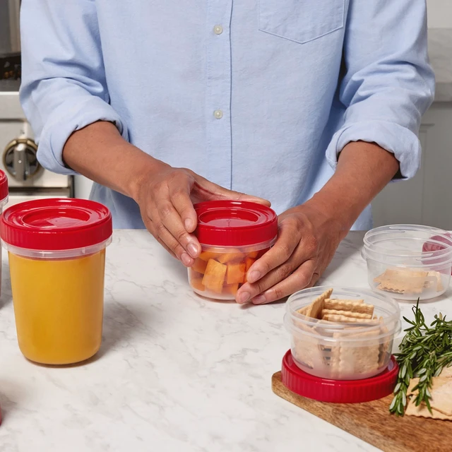 Alt view image 5 of 5 - Rubbermaid Takealongs 12 Piece Food Storage Set, Red
