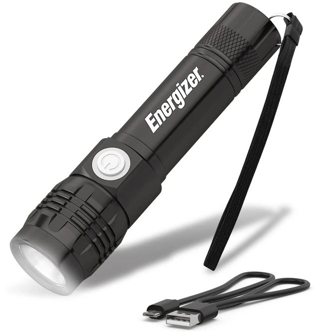 Main image of Energizer Rechargeable LED Flashlight 350 Lumens with USB Cable, Durable Metal for Camping, Emergency, Running, Hunting
