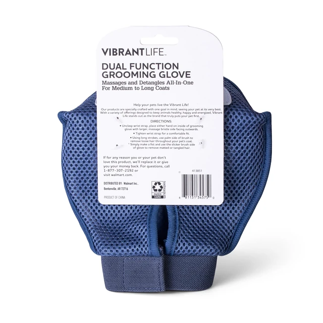 Alt view image 5 of 5 - Vibrant Life Dual Function Dog Grooming Glove