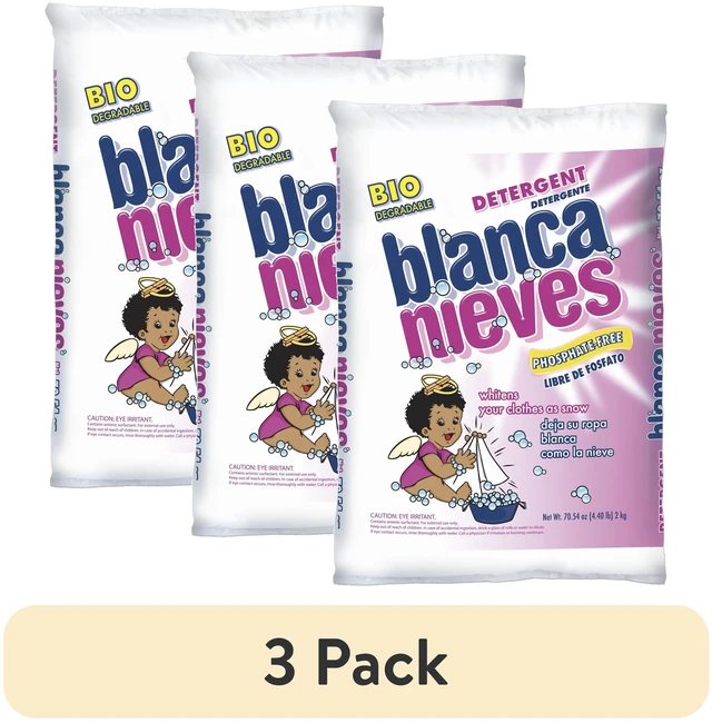 Main image of 3 Pack Blanca Nieves Laundry Detergent, Powder Cleanser with Anionic Surfactant, Safe for Colors & Whites, 70.54oz