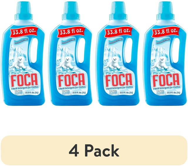 Main image of Foca Liquid Laundry Detergent, Enzyme Formula, for Tough Stains, 33.8 fl oz (4 Pack)