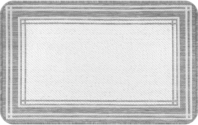 Main image of Mainstays Dcor Frame Woven Kitchen Mat, Gray, 20in x 32in
