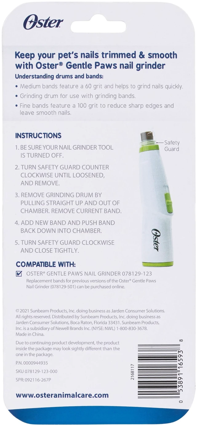 Alt view image 5 of 6 - Oster Gentle Paws Nail Grinder Replacement Bands Accessory Kit for Dogs and Cats