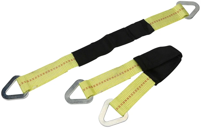Main image of Hyper Tough 2"x24" Axle Strap, 3333lbs Work Load with D Ring, 2-Pack