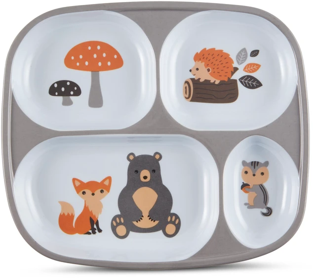 Alt view image 6 of 6 - Monbebe Kids Mealtime Set 5-Piece Woodland