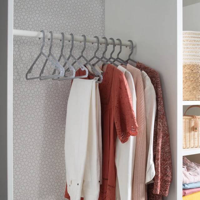 Alt view image 2 of 6 - Simplify Plastic Granite Look Clothes Hangers, 10 Count