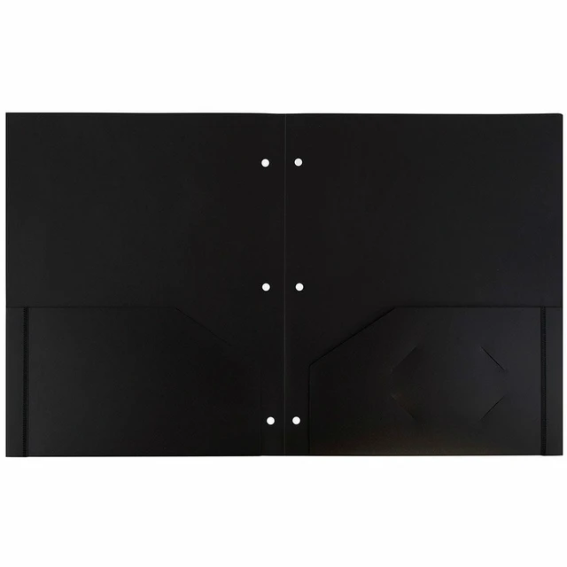 Alt view image 2 of 4 - JAM Paper Letter Size 2-Pockets Pocket Folders, Black, 3 Count