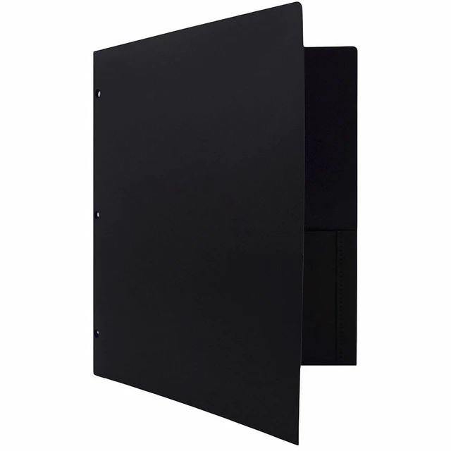 Alt view image 4 of 4 - JAM Paper Letter Size 2-Pockets Pocket Folders, Black, 3 Count