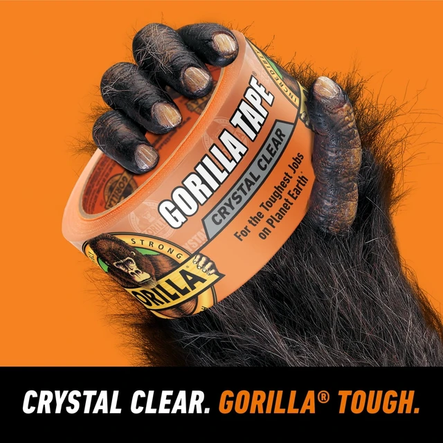 Alt view image 6 of 6 - Gorilla Crystal Clear Tape 1.88" x 18 yd Weather Resistant for Indoor or Outdoor Projects and Repairs