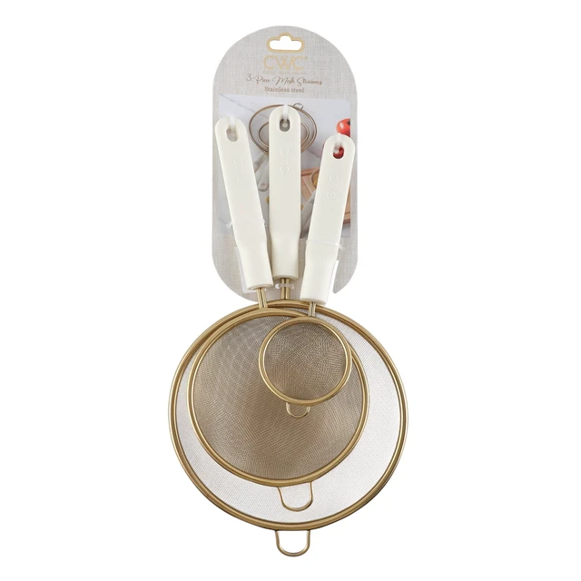 Alt view image 3 of 5 - Cook with Color Stainless Steel Kitchen Skimmer Set, 3-Piece