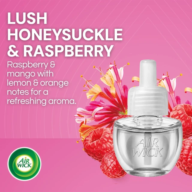 Alt view image 6 of 7 - Air Wick Plug-in Scented Oil Warmer Refills, Honeysuckle & Raspberry, 4 Count