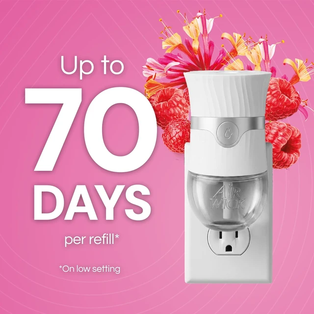 Alt view image 4 of 7 - Air Wick Plug-in Scented Oil Warmer Refills, Honeysuckle & Raspberry, 4 Count