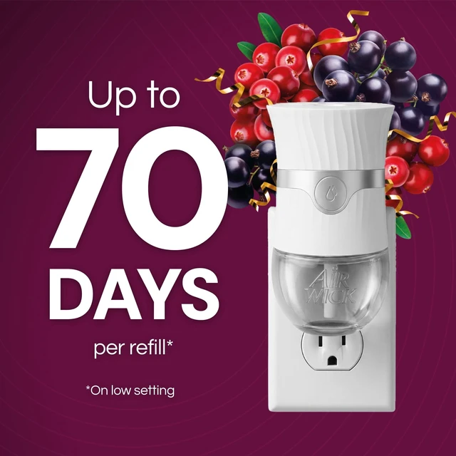 Alt view image 4 of 5 - Air Wick Plug-In Fall Scented Oil Warmer Refills, Ripe Cranberry & Currants, 4 Count