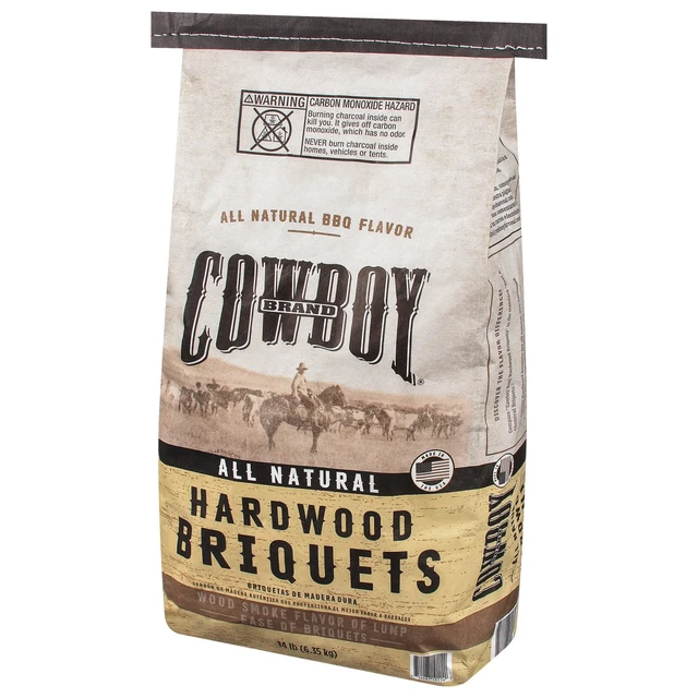 Alt view image 5 of 6 - Cowboy Brand 14lb Long Lasting Hardwood Charcoal Briquets