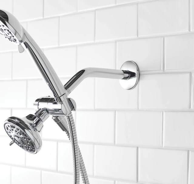 Alt view image 3 of 6 - Mainstays 8in Chrome Shower Arm with Flange