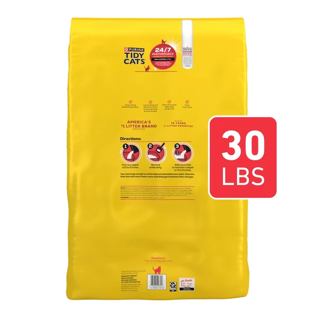 Alt view image 2 of 6 - Purina Tidy Cats 24/7 Performance Non-Clumping Cat Litter, Clean Linen Scent, 30lb Bag