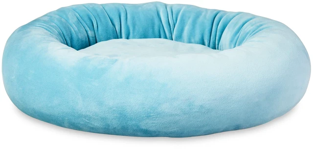 Main image of Vibrant Life Small Squishy Cuddler Pet Bed, Blue, 17in