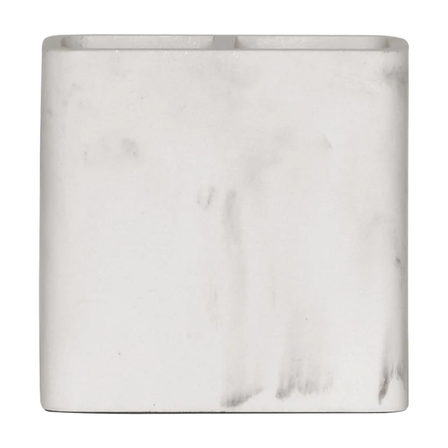 Alt view image 2 of 6 - Better Homes & Gardens Faux Marble Toothbrush Holder, White