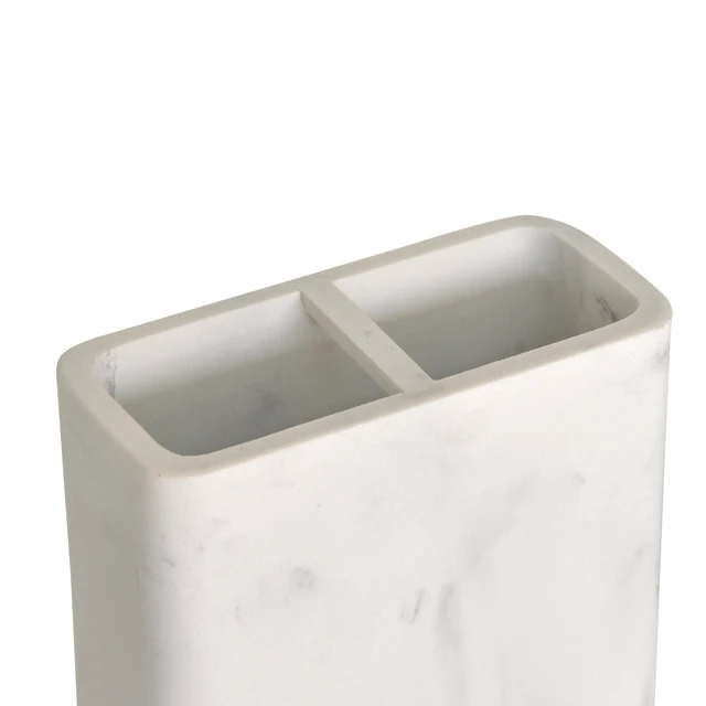 Alt view image 5 of 6 - Better Homes & Gardens Faux Marble Toothbrush Holder, White