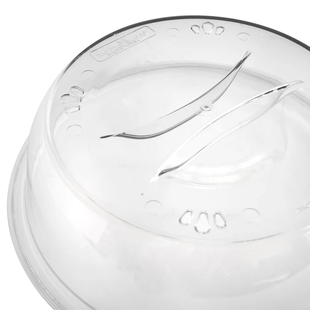 Alt view image 2 of 6 - Nordic Ware Deluxe Microwave Plastic Spatter Cover, Clear, 11" x 11" x 3.1", 1 Piece