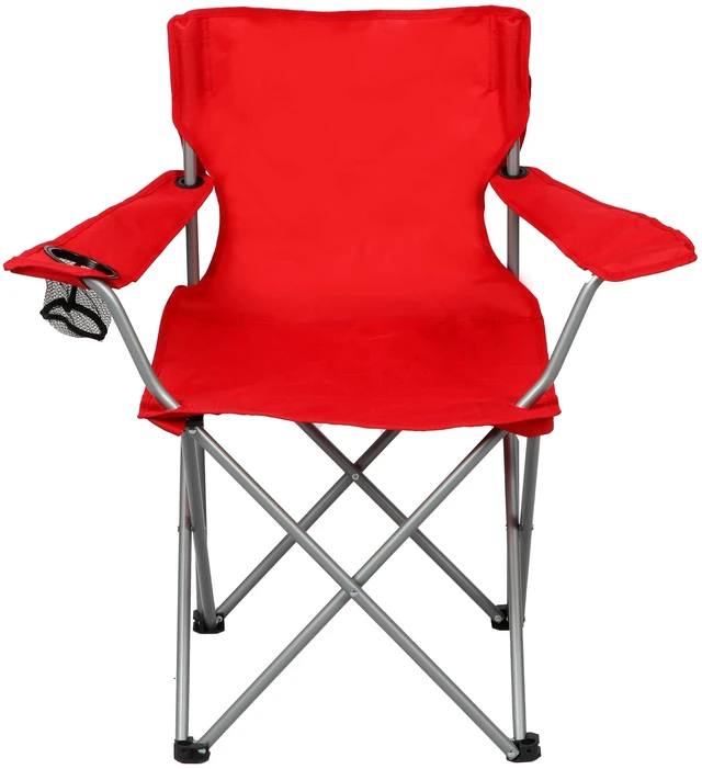 Main image of Ozark Trail Quad Folding Camp Chair with Cup Holder, Bright Red