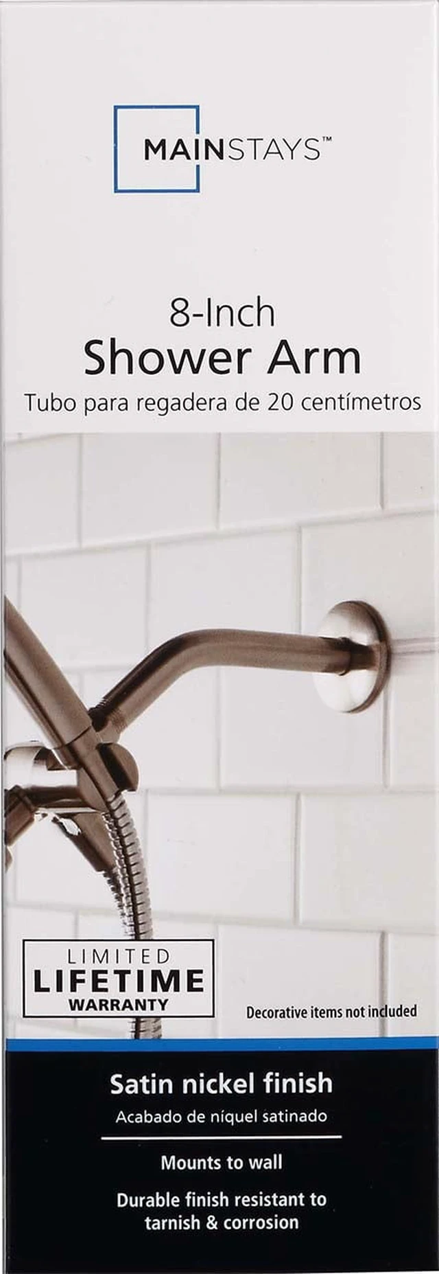 Alt view image 4 of 6 - Mainstays Satin Nickel Shower Arm