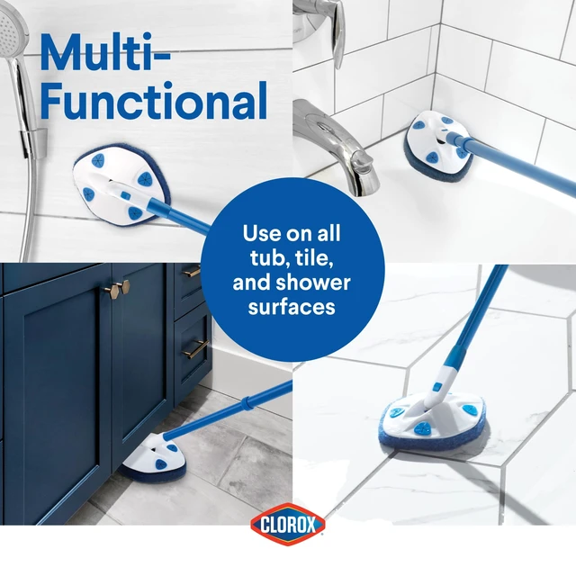 Alt view image 2 of 6 - Clorox Extendable Tub and Tile Scrubber 28.5-inch