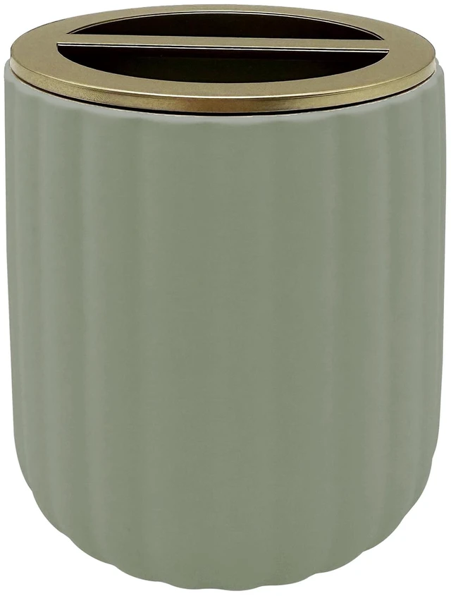 Main image of Beautiful by Drew Barrymore Ceramic Toothbrush Holder, Green