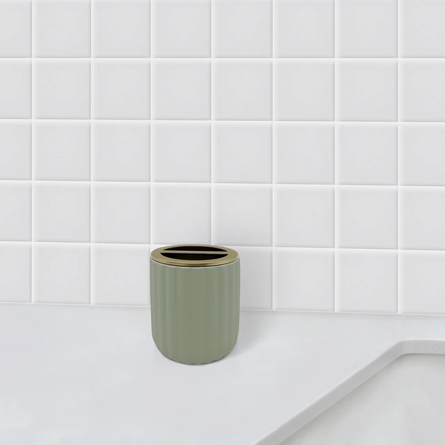 Alt view image 2 of 6 - Beautiful by Drew Barrymore Ceramic Toothbrush Holder, Green
