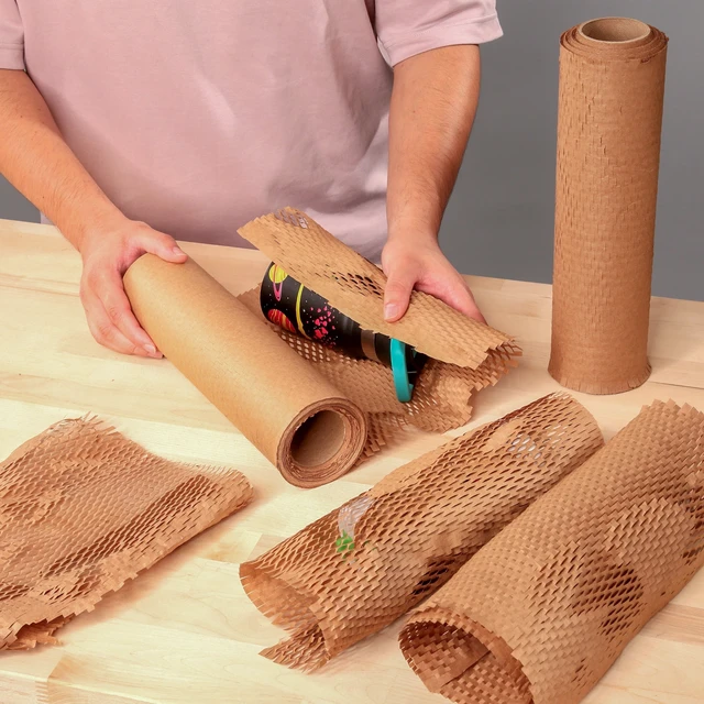 Alt view image 6 of 6 - Pen+Gear 12in. x 75ft. Honeycomb Packing Paper & Cushioning Wrap, Perforated, Kraft, 1 Roll