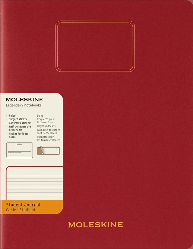 Main image of Moleskine Student Cahier Journal, Soft Cover, Ruled, XXL 8.5" x 11", Red