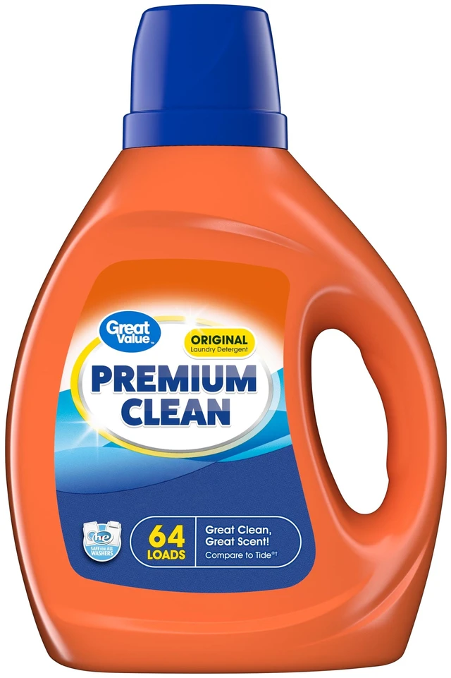 Main image of Great Value Premium Clean Original Laundry Detergent, 84fl oz, 64 Loads