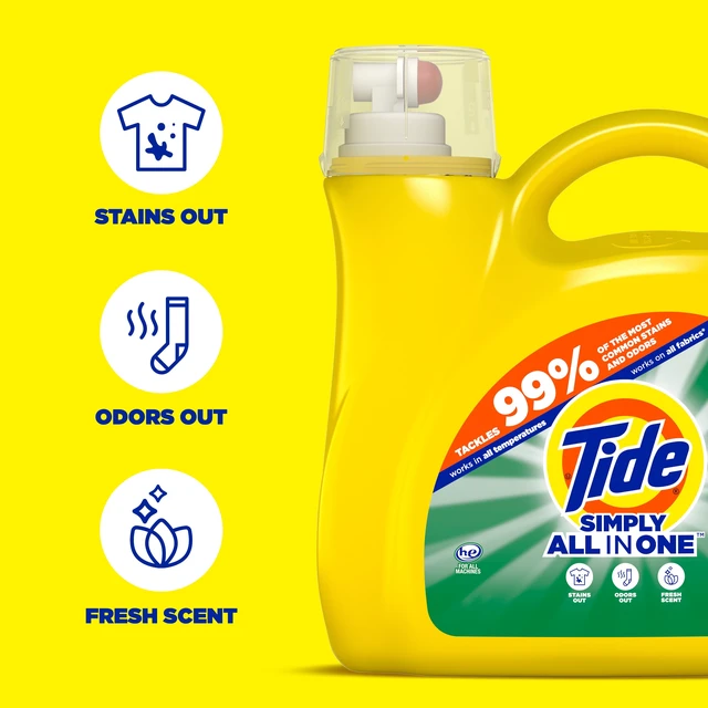 Alt view image 2 of 6 - Tide Simply Laundry Detergent Liquid, Daybreak Fresh, 117fl oz, 89Loads