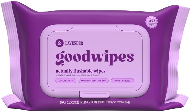 Alt view image 4 of 6 - Goodwipes Flushable Butt Wipes, Lavender Scented, 3 Pack, 150 Count