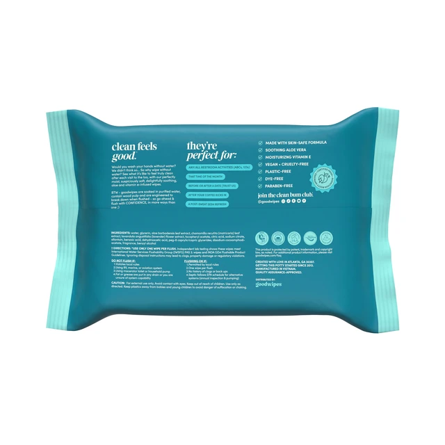 Alt view image 2 of 5 - Goodwipes Flushable Butt Wipes, 3 Pack (150 Wipes), Shea-Coco Scented