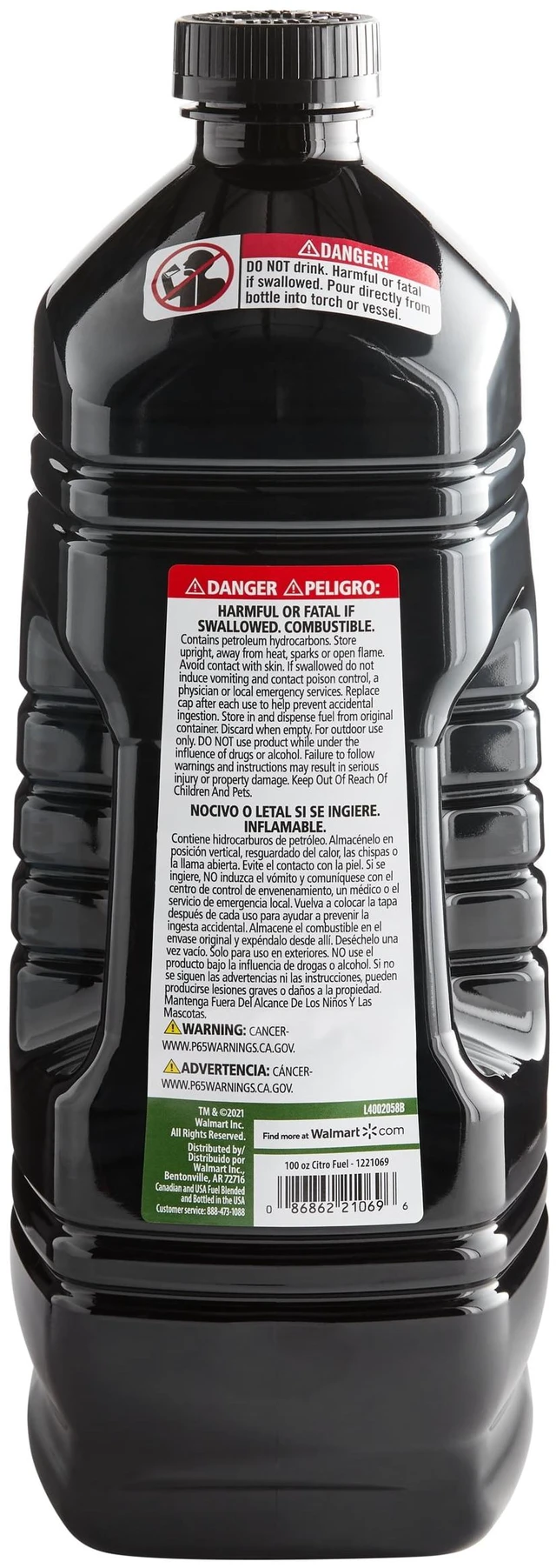 Alt view image 4 of 6 - Mainstays Citronella-Scented Torch Fuel, 100oz Easy Pour Bottle, for Patio, Garden, and Backyard Torches & Tabletop Use
