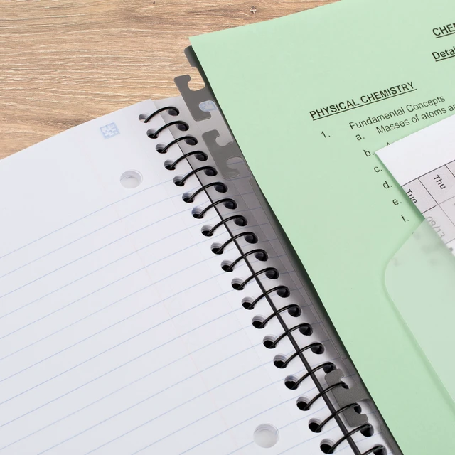 Alt view image 3 of 5 - Five Star Advance 5 Subject College Ruled Notebook Plus Study App, 8.5" x 11", White, Poly, Spiral, 200 Sheets