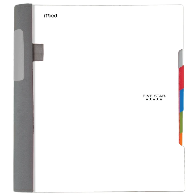 Alt view image 4 of 5 - Five Star Advance 5 Subject College Ruled Notebook Plus Study App, 8.5" x 11", White, Poly, Spiral, 200 Sheets