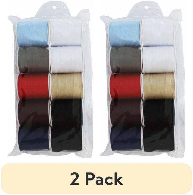 Main image of Allary All Purpose 100% Polyester Sewing Thread, Multi-Color, 200yd, 10-Piece (2 Pack)